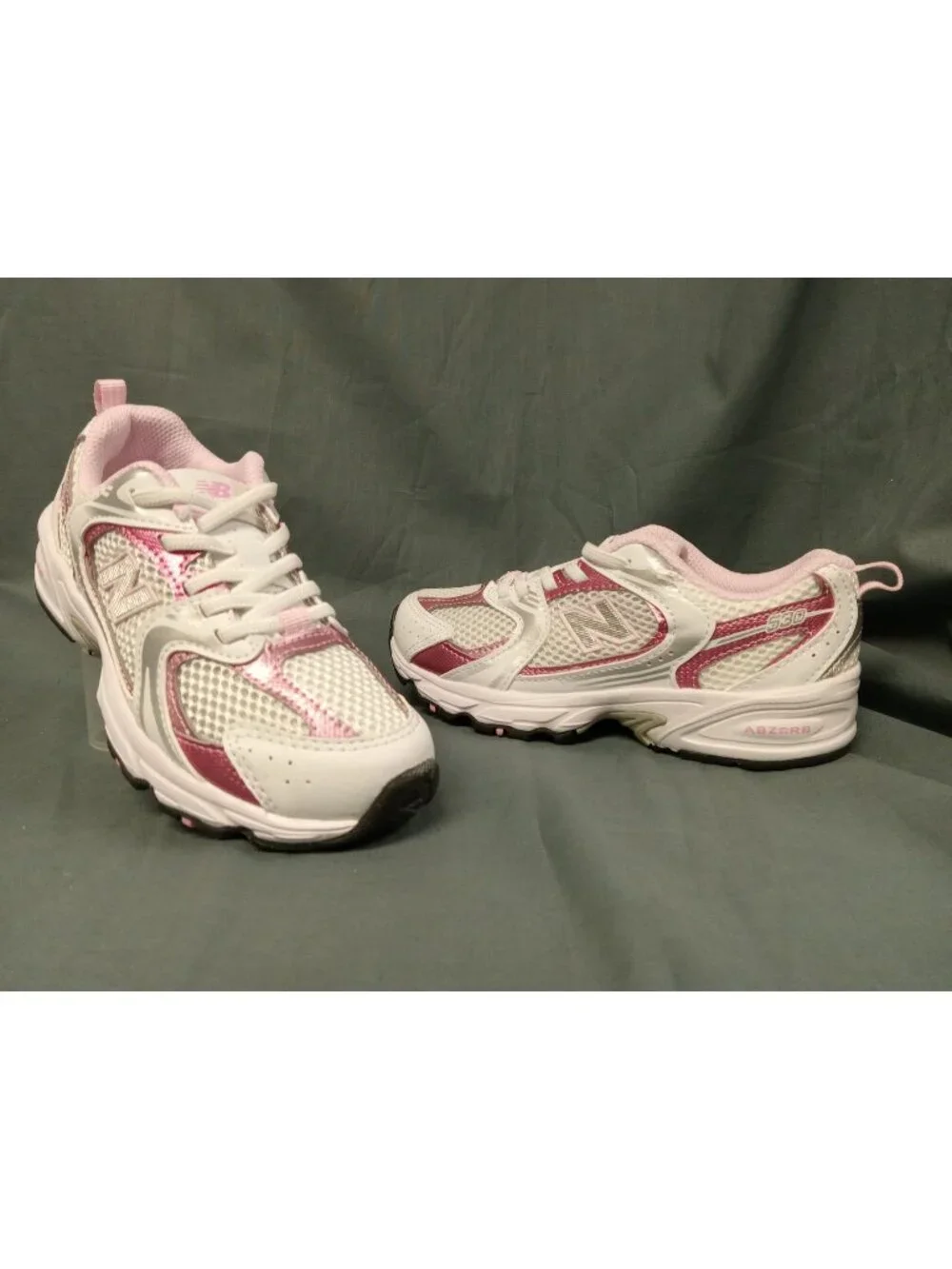 New Balance 530 Sneakers PZ530RK Mesh White Pink Girls Size 2.5 NEW NO BOX!